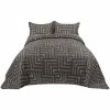 Wholesale 🌟 3 Pieces Geometric Modern Pattern Coverlet Bed Sets Polyester Bedspread Set - PiccoCasa 💯
