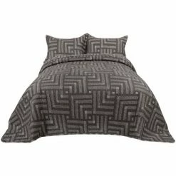 Wholesale π 3 Pieces Geometric Modern Pattern Coverlet Bed Sets Polyester Bedspread Set - PiccoCasa π―