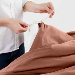 Promo 🌟 Washed Cotton Sateen Duvet & Sham Set - Threshold™ Cognac ⌛ -Bedding Sets & Collections Sales Shop unnamed file 9193