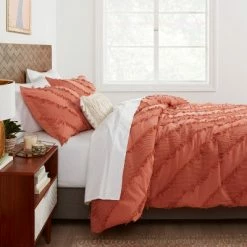 Deals 😀 Diagonal Textured Duvet & Sham Set - Opalhouse™ Rust 💯