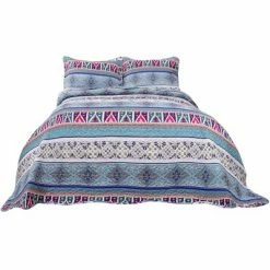 Discount 🎁 3 Pieces Bohemian Lightweight Soft with 2 Pillow Shams Coverlet Bedspread Set - PiccoCasa 😀
