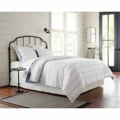 Brand new 🔔 Hearth & Hand With Magnolia Stripe with Chambray Backing Duvet & Sham Set Faded Blue - Hearth & Hand™ with Magnolia 🎉 -Bedding Sets & Collections Sales Shop unnamed file 9245