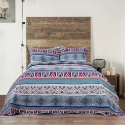 Discount 🎁 3 Pieces Bohemian Lightweight Soft with 2 Pillow Shams Coverlet Bedspread Set - PiccoCasa 😀 -Bedding Sets & Collections Sales Shop unnamed file 926