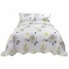 Top 10 ✨ 3 Pieces Polyester Floral Coverlet Soft Quilt Bedspread Sets - PiccoCasa 🔥