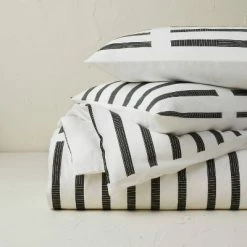 Promo ✨ Opalhouse Designed With Jungalow Dash Print Duvet Cover & Sham Set Off-White/Black - Opalhouse™ designed with Jungalow™ 🎉