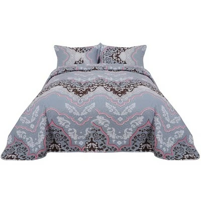 Coupon π 3 Pieces Luxury Floral Pattern Polyester Lightweight soft Bedspread Set - PiccoCasa π 1 Coupon π 3 Pieces Luxury Floral Pattern Polyester Lightweight soft Bedspread Set - PiccoCasa π