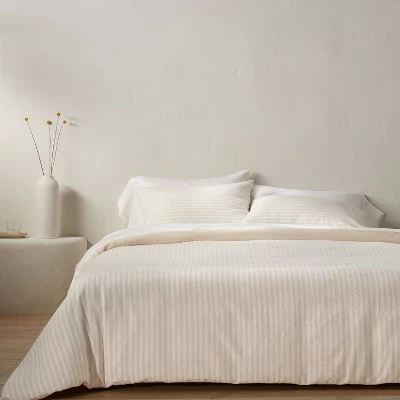 Coupon 🎉 Heavyweight Linen Blend Stripe Duvet & Pillow Sham Set - Casaluna™ Natural 😀 1 Coupon 🎉 Heavyweight Linen Blend Stripe Duvet & Pillow Sham Set - Casaluna™ Natural 😀