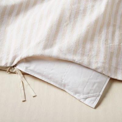 Coupon 🎉 Heavyweight Linen Blend Stripe Duvet & Pillow Sham Set - Casaluna™ Natural 😀 3 Coupon 🎉 Heavyweight Linen Blend Stripe Duvet & Pillow Sham Set - Casaluna™ Natural 😀 - Image 3