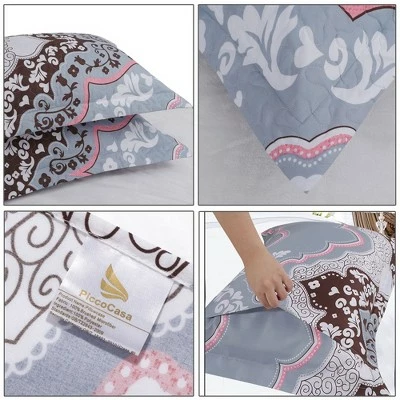Coupon π 3 Pieces Luxury Floral Pattern Polyester Lightweight soft Bedspread Set - PiccoCasa π 4 Coupon π 3 Pieces Luxury Floral Pattern Polyester Lightweight soft Bedspread Set - PiccoCasa π - Image 4