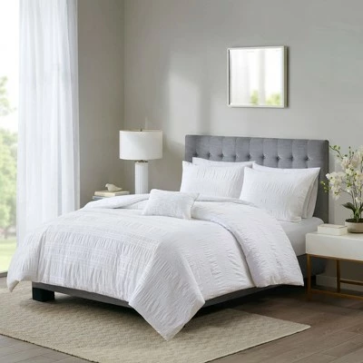 Deals π₯ Madison Park 4pc Amari Cotton Seersucker Duvet Cover Set π 1 Deals π₯ Madison Park 4pc Amari Cotton Seersucker Duvet Cover Set π