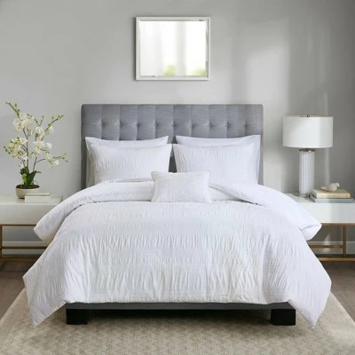Deals π₯ Madison Park 4pc Amari Cotton Seersucker Duvet Cover Set π 3 Deals π₯ Madison Park 4pc Amari Cotton Seersucker Duvet Cover Set π - Image 3