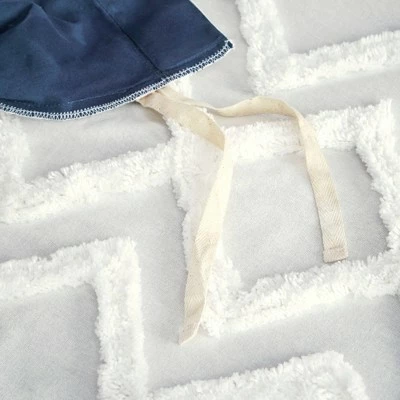 Deals π― 3pc Mila Cotton Duvet Cover Set with Chenille Tufting - Ink+Ivy Taupe β 8 Deals π― 3pc Mila Cotton Duvet Cover Set with Chenille Tufting - Ink+Ivy Taupe β - Image 8