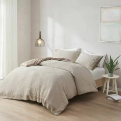 Flash Sale 😍 Clean Spaces Elena Rayon from Bamboo Blend Waffle Weave Duvet Cover Set Taupe 🌟