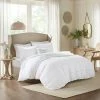 Cheap ⭐ Madison Park 4pc Alexis Ruffle 2-in-1 Duvet Cover Set White 🎉