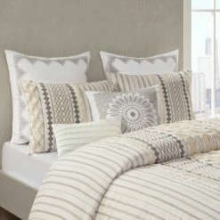 Flash Sale ⌛ Ink+Ivy Imani Cotton Duvet Cover Set Gray 🎁 -Bedding Sets & Collections Sales Shop unnamed file 9492