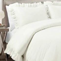 Flash Sale ✔️ Lush Decor 3pc Reyna Cotton Duvet Cover Set - Lush Décor Gray 🔔