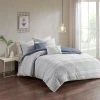 Best deal 👍 Urban Habitat Emerson Clip Jacquard Duvet Cover Set White/gray ⌛