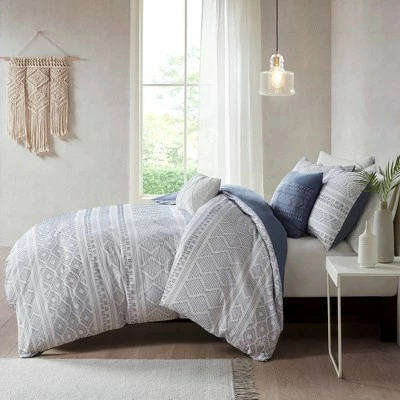 Best deal π Urban Habitat Emerson Clip Jacquard Duvet Cover Set White/gray β 2 Best deal π Urban Habitat Emerson Clip Jacquard Duvet Cover Set White/gray β - Image 2