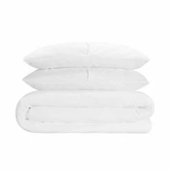 Deals 🔔 Simply Clean Pleated Duvet Set - Serta White 😀 -Bedding Sets & Collections Sales Shop unnamed file 9582