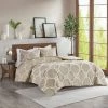 Outlet 🔥 Madison Park 3pc Leena Cotton Geometric Duvet Cover Set Taupe 🌟