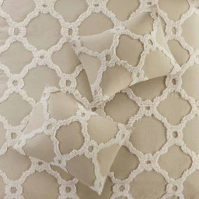 Outlet π₯ Madison Park 3pc Leena Cotton Geometric Duvet Cover Set Taupe π 3 Outlet π₯ Madison Park 3pc Leena Cotton Geometric Duvet Cover Set Taupe π - Image 3