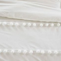 Best Sale ❤️ Madison Park Elly Pom Pom Cotton Duvet Cover Set Ivory ❤️ -Bedding Sets & Collections Sales Shop unnamed file 9742