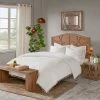 Promo ⭐ Madison Park 3pc Sula Cotton Duvet Cover Set Ivory 🔥