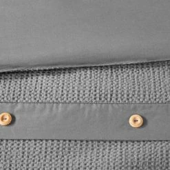 Flash Sale 👏 Madison Park 3pc Lucina Cotton Waffle Weave Duvet Cover Set Gray ⌛ -Bedding Sets & Collections Sales Shop unnamed file 9791