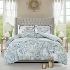 Brand new 😍 Madison Park 3pc Lina Cotton Printed Reversible Duvet Cover Set Blue ❤️ -Bedding Sets & Collections Sales Shop unnamed file 9802
