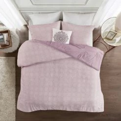 Deals 😀 Madison Park King/California King 4pc Alicia Embroidered Cotton Reversible Duvet Cover Set Lavender ✨ -Bedding Sets & Collections Sales Shop unnamed file 9833