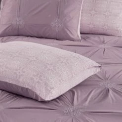 Deals 😀 Madison Park King/California King 4pc Alicia Embroidered Cotton Reversible Duvet Cover Set Lavender ✨ -Bedding Sets & Collections Sales Shop unnamed file 9837
