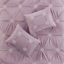 Deals 😀 Madison Park King/California King 4pc Alicia Embroidered Cotton Reversible Duvet Cover Set Lavender ✨ -Bedding Sets & Collections Sales Shop unnamed file 9843