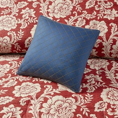 New π Madison Park 9pc Rose Cotton Twill Duvet Cover Set Red π 15 New π Madison Park 9pc Rose Cotton Twill Duvet Cover Set Red π - Image 15