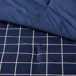 Cheap 🛒 Grid Printed Microfiber Comforter & Sheets Set - Room Essentials™ Navy 🎁 -Bedding Sets & Collections Sales Shop unnamed file 991