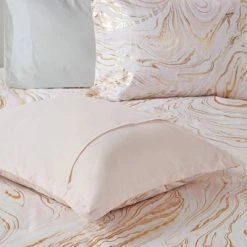 New ❤️ Intelligent Design Vanessa Metallic Printed Duvet Cover Set Blush/Gold 🔥 -Bedding Sets & Collections Sales Shop unnamed file 9998
